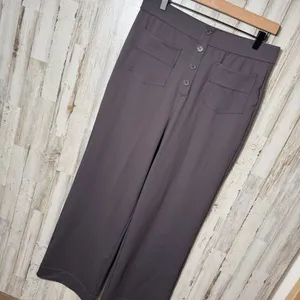 Halara‎ High Waisted Button Pocket Straight Leg Casual Pants Womens Large NEW thumbnail 2