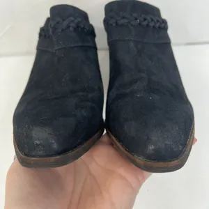 Sam‎ Edelman Size 10 Alison Western Mule in Black Suede Evereve Stacked Heel thumbnail 9