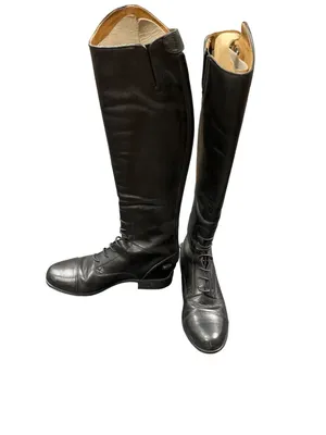 Ariat Heritage wms black leather Knee equestrian riding boots sz 5 SKU 10-797 thumbnail 2