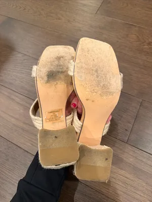 MADDEN GIRL Manor Block Heel Rafia Slides Size 9 - C73-003 thumbnail 3