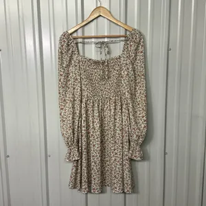 Bohme Ivory Smocked Floral Print Mini Dress Women Small Romantic Prairiecore thumbnail 4
