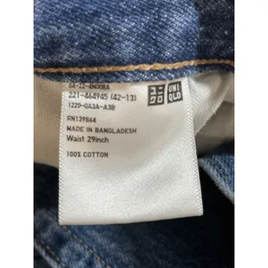 Uniqlo Women's Blue High Rise Bermuda Mom Boyfriend Denim Jean Shorts Size 29 thumbnail 6
