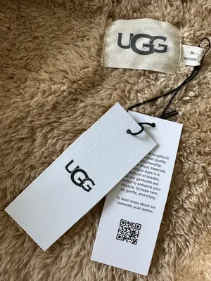 UGG Aarti Hooded Teddy Sherpa Fleece Robe in San Camel Beige NWT Sz. M thumbnail 12