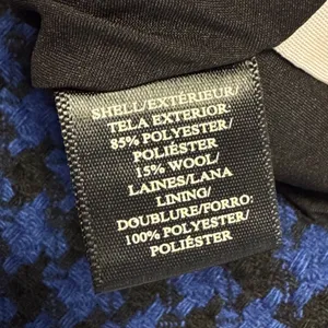 Ann Taylor Blue Black Houndstooth Tweed Wool Blend Pencil Skirt Size 6 Career‎ thumbnail 6