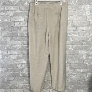 Coldwater Creek Light Beige Linen Pants thumbnail 3
