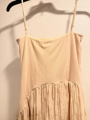 Anthropologie Find Me Now Gold Asymmetric Drop Waist Maxi Elegant Dress Modern Evening Size XS thumbnail 5