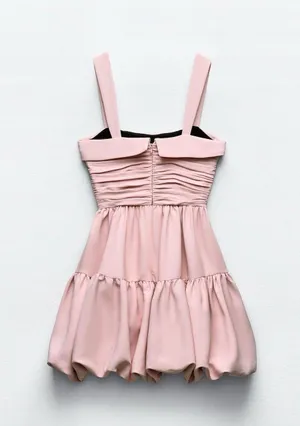 ZARA Draped Balloon Mini Dress thumbnail 6