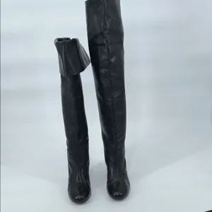 ASH Black Leather Knee-High Heeled Boots Women’s EU 39 / US 8–8.5 thumbnail 4