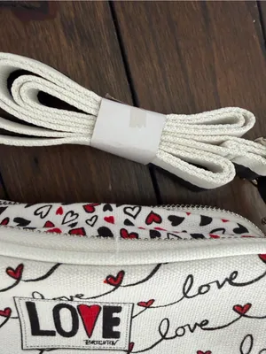 Brighton LOVE SCROLL Canvas Crossbody Bag New With Tags thumbnail 5