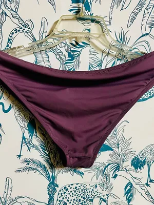 Shade & Shore Tropical Knot-Front Bikini Top - Purple/Yellow thumbnail 6