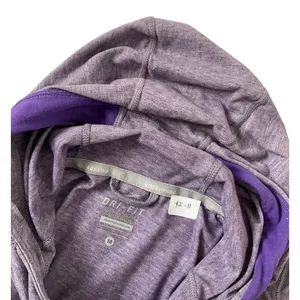 Nike Purple Dri-fit Running Athletic Top Hoodie Thumb Hole Insert Size M | 42-11 thumbnail 4