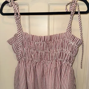 Buddy Love Red and White Striped Midi Dress thumbnail 10