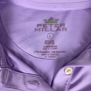 Peter Millar Shirt Womens Large Purple Long Sleeve Collared Golf Polo E4 UPF 50+ thumbnail 4