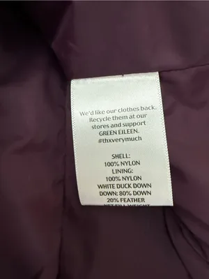 Eileen Fisher Down Puffer Vest High Collar in Plum Size Medium thumbnail 5