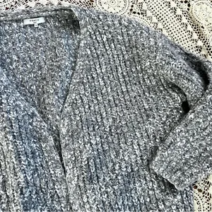 FRNCH PARIS Thick Knit Grey Open Cardigan Medium thumbnail 5
