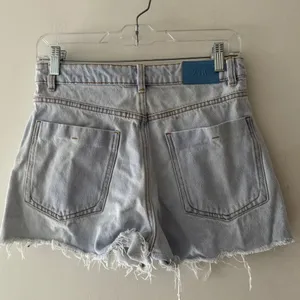 Zara High Rise Distressed‎ Jean Shorts thumbnail 2