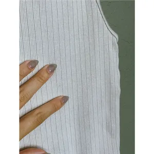 Brandy Melville Pointelle Thin Strap Cropped Tank Ribbed Off White thumbnail 5