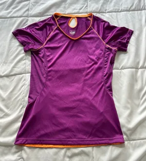 Hind Womens Small Purple Orange Activewear Running Shirt Short Sleeve Tennis thumbnail 1