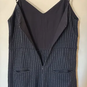 Anthropologie Size 2 Black Wide Leg‎ Pin stripped Jumpsuit thumbnail 10