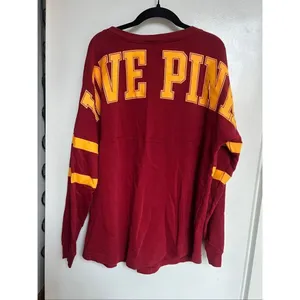 PINK By Victoria’s Secret ISU Long Sleeve Top Woman’s Size Medium Iowa State thumbnail 5