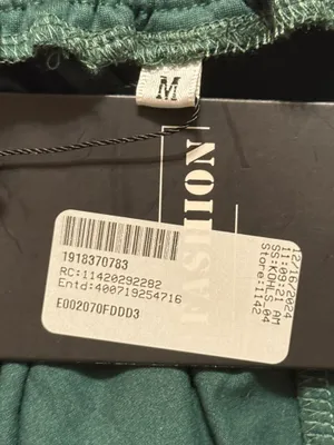 Kohl's Maternity Romper Green Pocket Stretch Jumpsuit NWT thumbnail 2