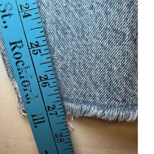 Levis Wedgie Straight Jeans‎ Womens 30 Blue High Rise Button Fly Raw Hem Denim thumbnail 7