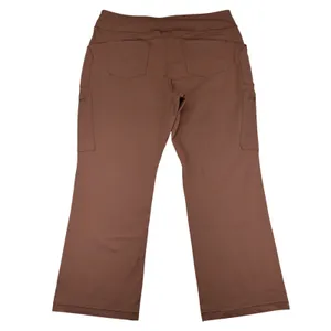 Duluth Trading Co Noga Namastash Bootcut Pants Brown Cargo Womens XXL Reg 52836 thumbnail 2