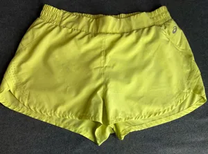 Asics Neon Yellow Women's Athletic Running Shorts Size M thumbnail 1