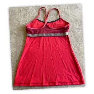 Lululemon Power Y Tank Pink Shelf Bra No Padding‎ Womens Sz. 8 thumbnail 4
