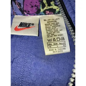 Nike‎ Jacket Vintage Nylon Windbreaker Women's Gym Full Zip Retro Size Large thumbnail 4