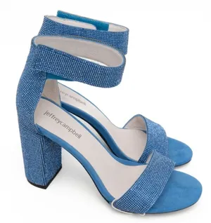 Jeffrey‎ Campbell - Blue Sparkly Lindsay Heel thumbnail 1