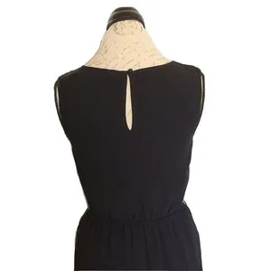 Lola Black Maxi Dress Womens Sleeveless Sheer Full Length Side Slit Elegant thumbnail 6