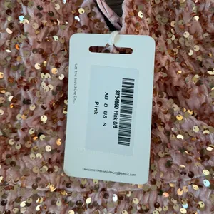 NWT Here Comes The Sun Pink Velvet Sequin Dress, Size Small thumbnail 4