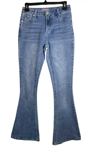 Juicy Couture Light Blue Flare Jeans with rhinestones thumbnail 1