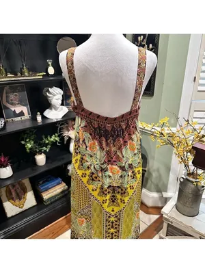 Anthropologie Lovett Tiered Maxi Botanical Dress Size Small Small thumbnail 7