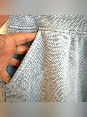 Talbots Womens Shorts Light Blue Lounge Sweat 100% Cotton Size Large thumbnail 6