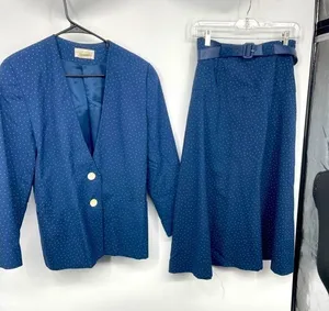 Innervisions by‎ shipnshore size 10 blue and white polka dots skirt set thumbnail 1