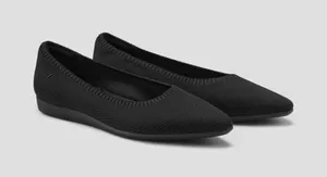 Vivaia Aria Walker Black Pointed Toe Knit Ballet Flats Women’s Shoe Size 11 thumbnail 1