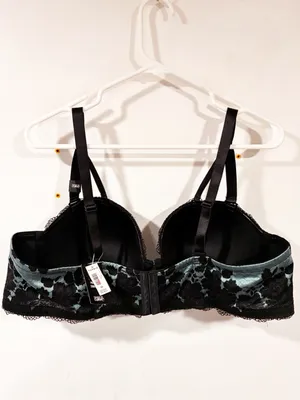 TORRID Plus Size Push-Up Strapless Bra 46C Black Teal Underwired NEW thumbnail 4