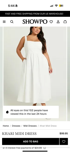 Showpo NWT KHARI MIDI DRESS Size 10 thumbnail 2