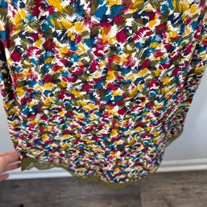 Vila‎ Spotti Ankle Dress Lace Trim Abstract Print Slip Midi EU 34 US XS thumbnail 4