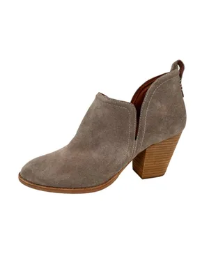 Jeffrey Campbell Rosalee Suede Ankle Boots Taupe Block Heel Size 11 Western Boho thumbnail 2