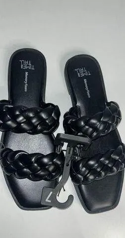 New Time & Tru Braided Sandals Women’s Size 7 thumbnail 1