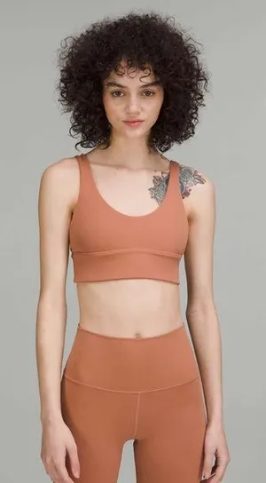 Lululemon align, dusty clay set size 4 NWOT align leggings 25 length, align bra thumbnail 1