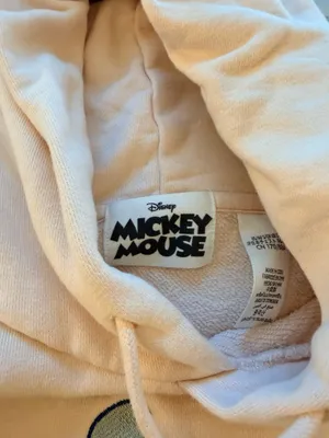 Disney Parks Mickey Mouse Pink Embroidered Hoodie Sweatshirt Size S thumbnail 5