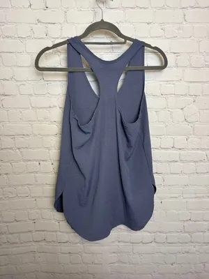 Aqua grayish blue racerback tank no size activewear yoga fitness athleisure thumbnail 5