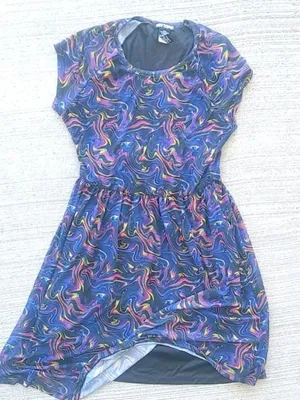 Hot Topic S Cosmic Purple Witchy Mesh Stretch Dress thumbnail 1