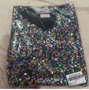 Pink Lily Black Sequin Mini Dress thumbnail 2