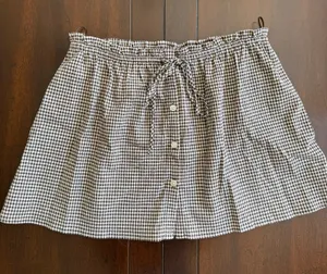 ZARA Gingham Skirt Mini thumbnail 1