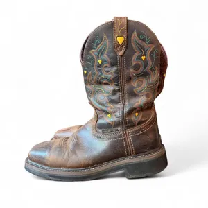 Justin Original Work boots Women’s 7B WKL4664 CompToe Western EH Rated Leather thumbnail 1